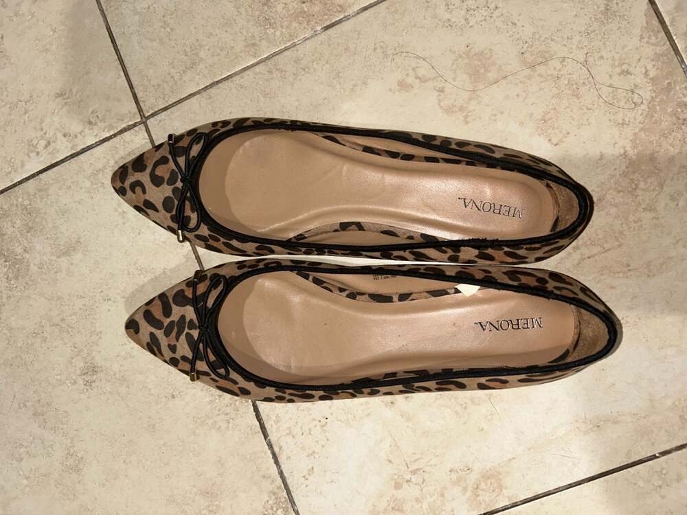 Merona Women's Pointed Toe Leopard Print Ballet Flats with Bow